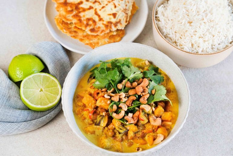 Nuts for Life - Cashew and eggplant curry