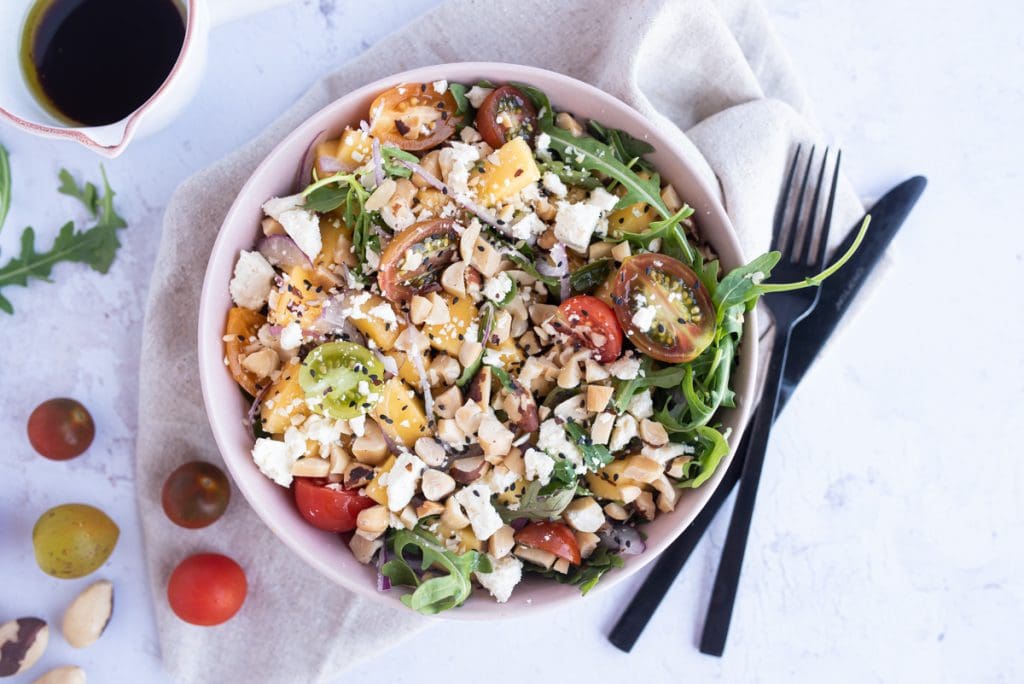 Nuts for Life - Mango, feta and Brazil nut salad