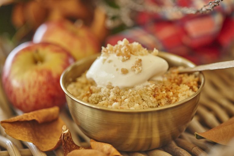 Macadamia and apple crumble recipe