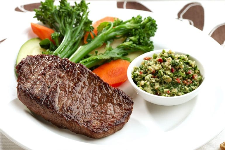 Nuts for Life recipe - Steak with walnut pesto